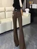 Pantalones Acampanados Adelgazantes de Cintura Alta para Mujer Otoño/Invierno 2026 con Caída Pantalones de Campana Largos hasta el Suelo
