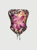 Estilo Europeo y Americano Verano de Chica Caliente Nuevo Chaleco de Diamantes Calientes para Mujer con Color Contrastante Sin Mangas Ombliguera Ajustado Color Contrastante Top Corto