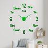 Reloj de pared estéreo 3D DIY, divertido reloj creativo para sala de estar, dormitorio, pegatinas de pared decorativas, reloj con espejo, reloj de moda simple