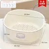 Tina de Lavado de Verduras de Doble Capa con Cesta Escurridora, Artículos de Cocina, Canasta de Bandeja de Frutas para Mesa de Centro de Sala de Estar, Tina, Canasta para Lavar Verduras