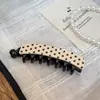 Pinza Banana Grande para Múltiples Volúmenes de Cabello ~ Pinza Vertical Estilo Coreano Francés para Cola de Caballo en la Parte Posterior de la Cabeza, Pinza Francesa con Estampado de Leopardo
