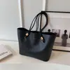Bolsa Tote de Mão Estilo Novo Verão 2026, Grande Capacidade, Cor Sólida, Bolsa de Ombro Simples, Bolsa Casual de Luxo Feminina para Axila