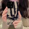 Comércio exterior aplicável Samsung A71 Capa de Telefone Móvel Preto e Branco Splash Ink A53 A32 Capa Protetora Feminina Avançada All-inclusive Stripe
