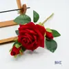 Flor Rosa de Seda Artificial com 3 Cabeças, Galho Único para Decoração de Sala de Estar e Mesa de Jantar, Projeto de Paisagismo Exterior Arte Floral
