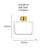 Frasco Vazio Difusor de Aroma Sem Chama com Tampa de Rosca, Frasco de Vidro Redondo Plano e Quadrado Plano para Decantação de Perfume, Água Floral, Decoração de Vaso Hidropônico para Interior