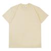 Camiseta de Manga Curta de Algodão Sem Costura Tricotada em Tubo com Gola Redonda Pequena, Tamanho Grande, Cor Sólida, Casual, Versátil, Respirável e com Absorção de Umidade