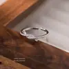 Anillo versátil de plata s925 de lujo ligero para mujer, anillo de dedo índice abierto con circonita microincrustada estilo Ins de moda, venta al por mayor de joyería