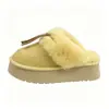 Guyun 2026 Botas de Nieve Peludas Nuevas para Mujer, Invierno con Suela Gruesa, Forradas de Felpa, Cálidas, Zapatos Bajos de Algodón, Pantuflas de Punta Cerrada para Mujer