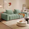 Sofá Puf Pixel Estilo Moderno Casual Color Crema para Más de 3 Personas, Sala de Estar Personalizable Casa de Alquiler Persona Soltera