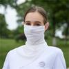 Máscara de sol de seda Full Face Neck Protection Summer Mulberry Silk Mask Mulheres Condução Full Face Proteção UV Gini
