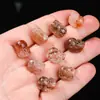 Joyería Jingdian Oro Negro Natural Súper Siete Pixiu Tallado Accesorios DIY para Atraer Riqueza y Buena Fortuna Accesorios de Cristal Semi-Terminados