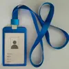 Porta-Crachá de Alumínio Anti-Magnético de Face Única com Cordão Porta-Crachá de Metal para Trabalho Cartão de Acesso de Estudante Porta-Cartão de Ônibus