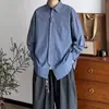 Camisa vintage unisex de corte holgado para primavera/otoño estilo japonés con corbata, silueta ajustada, estilo universitario, chaqueta unisex, camisa de manga larga a cuadros