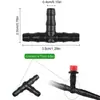Conector de tubo de lã 47 transfronteiriço três vias quatro vias sistema de irrigação por gotejamento dispositivo de rega automática acessórios conector de tubo de água para jardim