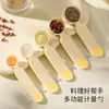 Cucharas medidoras para especias, con marcas en gramos, adecuadas para medir leche en polvo, un juego de cucharas medidoras de cocina para hornear para uso doméstico
