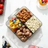 Bandeja de Frutas com Múltiplos Compartimentos, Bandeja de Exibição de Doces e Salgadinhos para Mesa de Centro, Armazenamento Doméstico de Grande Capacidade, Bandeja de Frutas Secas com Alto Valor Estético