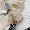 Bolsa Cosmética Simple Caja Bolsa Tejida de Paja Fairy Mori Bolso Tejido Bolso de Playa Bolso de Hombro Único Cruzado