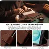 Adecuado para funda de cuero para teléfono plegable Samsung Z Fold 8, Fold 7/6/5/4 con hebilla, ranura para tarjetas y cubierta protectora con soporte