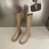 Nuevas botas de jinete ajustadas para personas menudas, botas largas elásticas estilo británico para otoño e invierno, botas estilo coreano, zapatillas altas de moda que aumentan la altura