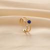 Anillo Europeo y Americano Nuevo Exquisito de Lujo Ligero Diseño Nicho para Mujer de Acero Inoxidable Abierto Ajustable Color Sol Estrella