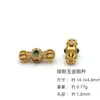 Prata 925 Banhada a Ouro Pingente Pulseira de Contas Discípulo Cravejado com Diamante Vajra com Furo Central Produto Semi-Acabado DIY Atacado Novo Modelo 2024