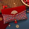 Tecido Brocado de Alta Qualidade Palavra de Bênção Saco Envelope Vermelho Casamento Envelope Vermelho Casamento Cerimônia do Chá Tecido Especial 10.000 Yuan Envelope Vermelho Grande