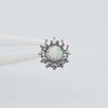 Arete de titanio f136 transfronterizo de aleación de titanio girasol girasol circonita blanca clavo para la oreja clavo para el hueso de la oreja clavo para el labio joyería para piercing aretes