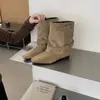 Botines de Tacón Grueso con Punta Cuadrada para Mujer, Moda Otoño 2026 Nuevo, Hebilla de Cinturón, Botines Cortos Vintage Adelgazantes, Botines de Moto