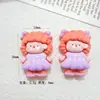 Muñeca de niña de dibujos animados linda, accesorios de resina, accesorios para el cabello DIY con pegamento de crema, diademas, taza de agua, hebillas de zapatos, materiales para colgantes al por mayor