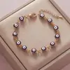 Retención de Color Galvanizado Ojo de Diablo Trébol de Cuatro Hojas Ojo de Diamante Pulsera Moda Femenina Simple Comercio Electrónico Transfronterizo Joyería Comercio Exterior