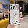 Capa Magnética Fofa de Desenho Animado Bubu para Apple 17 Pro Max, Capa Protetora Pintada para iPhone 15 Pro