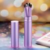 Set de pinceles de sombra de ojos de tubo de aluminio, pincel de maquillaje de pelo de animal, pelo de caballo pequeño, juego completo de herramientas de maquillaje, pincel de cubeta, pincel de labios, pincel para difuminar sombra de nariz