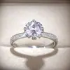 Novo Anel de Prata 925 com Moissanita Genuína Banhada a Platina, Anel de Casamento de Diamante da Moda e Versátil para Mulheres, Disponível para Dropshipping, Signo do Zodíaco