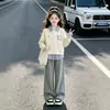 Roupas de Outono para Meninas Novo Estilo Moletom Patchwork Infantil Falso Duas Peças Top Menina Outono Bonito Casual Camisa de Manga Longa