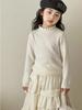 Suéter para Niña 2026 Otoño/Invierno Nuevo Estilo Camisa Base de Cuello Alto para Niños Tejido de Punto de Mezcla de Lana de Invierno para Niños Mayores