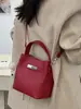 Bolso Cubo de Mano de Nicho Estilo Coreano para Mujer 2026 Primavera Nuevo Moda Bolso de Hombro Único Bolso Cruzado Simple de Alto Valor