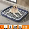 Inodoro para Perros Plano con Rejilla de Plástico, Antichoque, Bandeja Sanitaria Ampliada para Perros, a Prueba de Orina, Fácil de Limpiar, Suministros para Mascotas, Bandeja para Excrementos