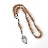 Colgante de Rosario Cruz Natural, Adorno Santo de Aleación de Zinc, Joyería Transfronteriza de Pascua al por Mayor