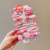 Presilhas de Cabelo Dopamine para Meninas, Presilhas Fofas de Desenho Animado Flor para Bebês Meninas, Novos Acessórios de Cabelo