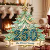 Adorno Navideño de Acrílico Tema Patriotismo 2026 250 Aniversario de la Fundación de los Estados Unidos Regalo Navideño
