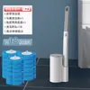 Cepillo de inodoro desechable, cepillo para grietas del hogar, repuesto de cabezal de cepillo de limpieza, cepillo específico para inodoro, sin rincones muertos, cepillo de limpieza para inodoro