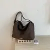 Bolsa transversal de nicho retrô com estampa de leopardo para mulheres, novo modelo 2026, grande capacidade, moderna e versátil, adequada para o trabalho, bolsa de ombro e transversal
