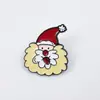 Serie Navideña de Dibujos Animados Broche de Aleación Lindo Papá Noel Casa Navideña Insignia de Decoración para Mochila de Estudiante Listo para la Venta