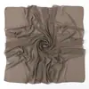 Chiffon 110 x 110cm Quadrado Grande Transfronteiriço Cor Sólida Pérola Chiffon Lenço Lenço Quadrado Malaio Cobertura de Cabeça