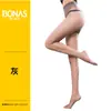 Medias de seda para mujer ultradelgadas primavera y otoño invisibles de tubo largo pantimedias ajustadas verano solo negro color carne
