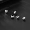 Prata S925 prata tailandesa retrô 6mm corda trançada contas espaçadoras material para pulseira diy contas soltas acessórios de joia atacado T0128