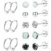 Venta al por mayor de fábrica Pendientes de tuerca de acero inoxidable Pendientes redondos simples Set de pendientes Huazi Joyería para perforaciones de piedras preciosas europea y americana transfronteriza