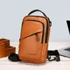 Bolsa de peito quadrada vertical masculina simples, multifuncional, cor sólida, versátil, casual, esportiva, moderna, à prova d'água, resistente à sujeira, bolsa transversal