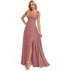 Vestido de Noche Nuevo de Verano y Otoño 2026 para Mujer de Amazon Transfronterizo, Elegante Vestido Largo con Tirante Ajustable, Vestido de Banquete
