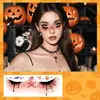 Pegatinas de Tatuajes de Color para Halloween Transfronterizos Divertidas Pegatinas de Cara de Dibujos Animados para Fiesta Nuevo Maquillaje Temporal Pegatinas de Terror Impermeables